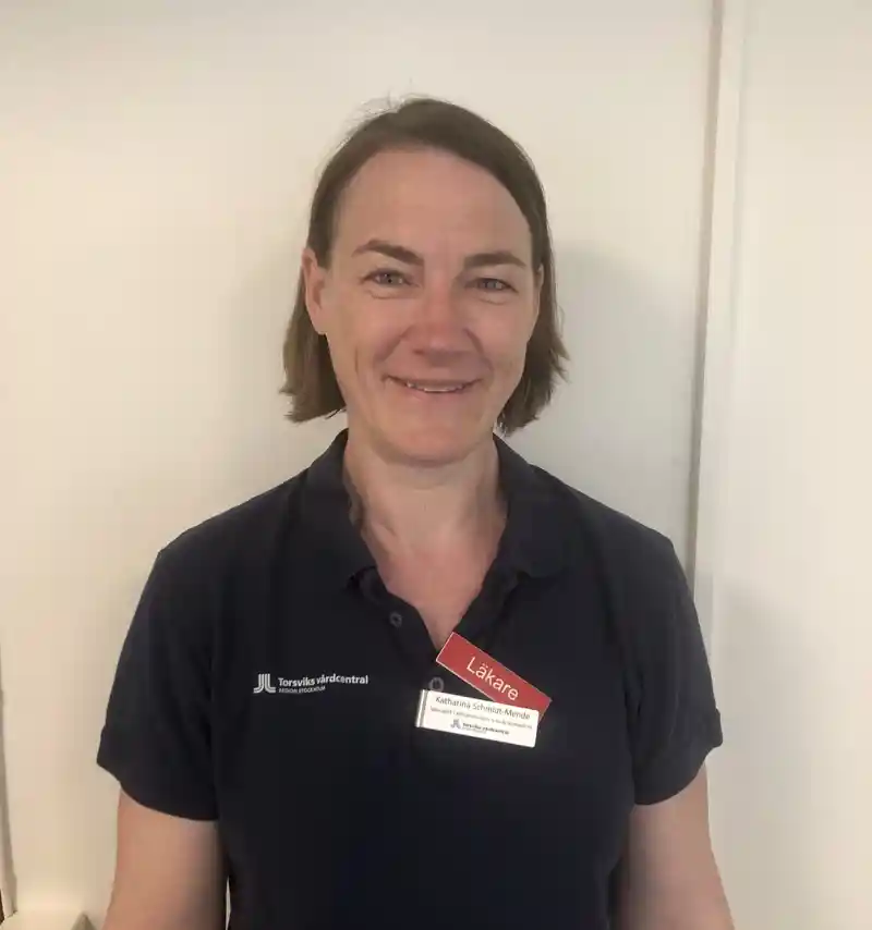 Katharina Schmidt Mende, specialist i allmänmedicin på Torsviks vårdcentral, Lidingö i Region Stockholm.