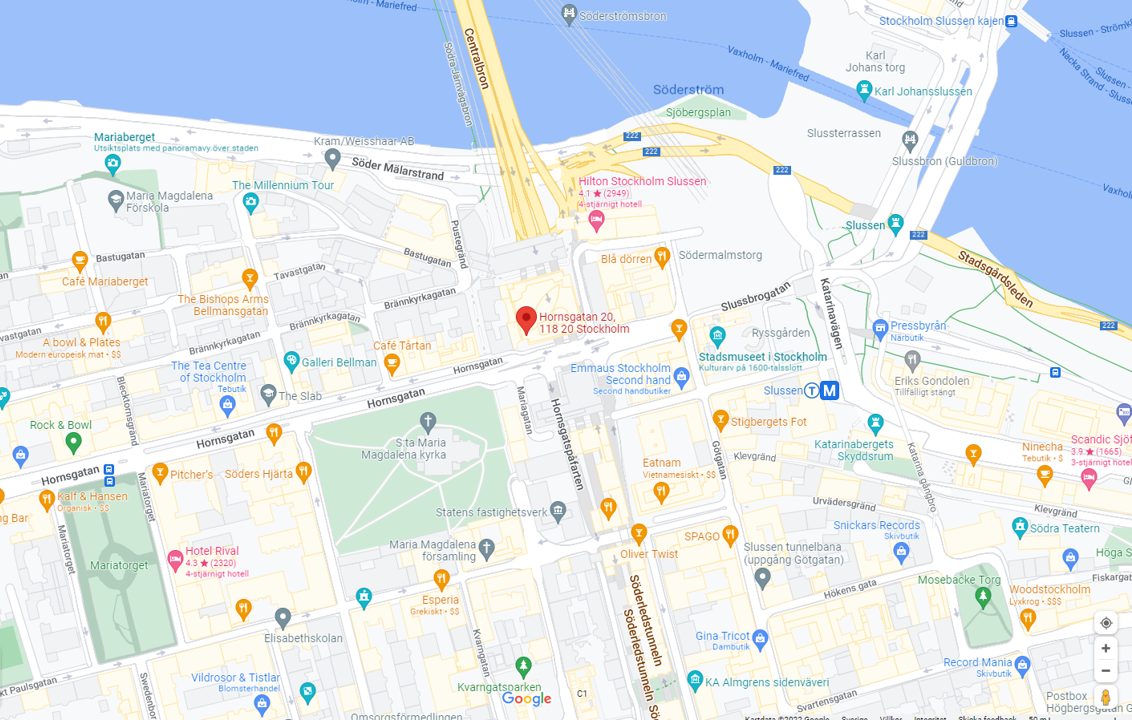 Ineras kontor på kartan